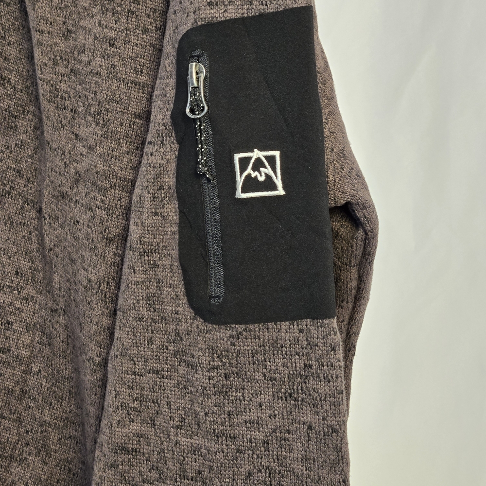 AVALANCHE Pullover‎ Jacket Mens 2XL Quarter Zip Thermal Brown Knit Fleece - Picture 10 of 15